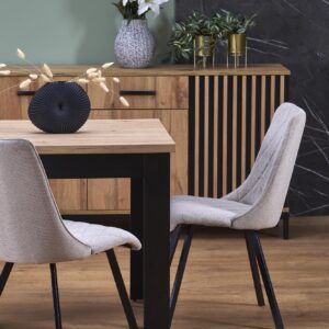 Pikendatav Söögilaud BAGRON, artisan tamm / must