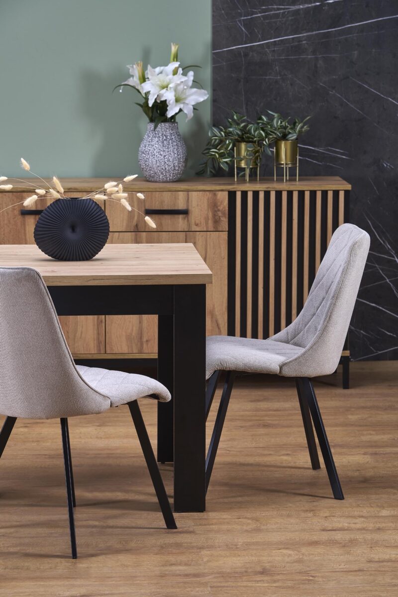 Pikendatav Söögilaud BAGRON, artisan tamm / must