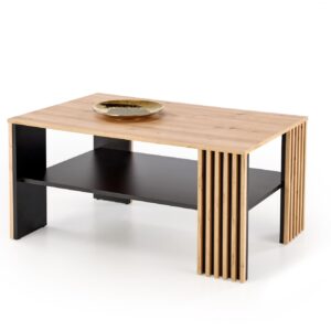 Kohvilaud FEMORA, käsitöö kask / must