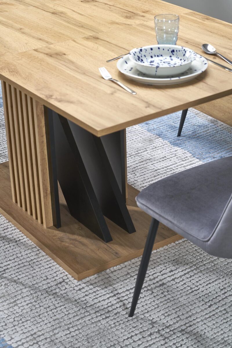 Pikendatav Söögilaud FABRION, artisan tamm / must