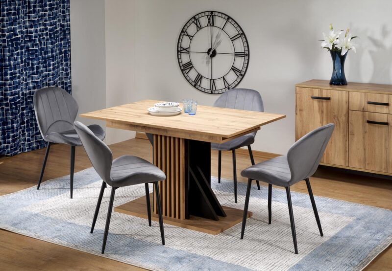 Pikendatav Söögilaud FABRION, artisan tamm / must