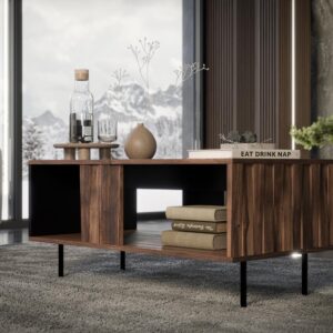 Kohvilaud VERAANTE, pähkel / must