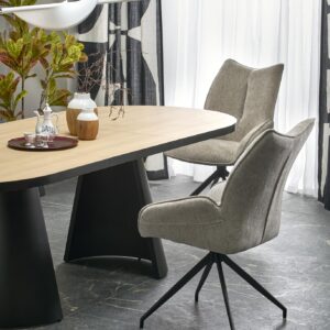 Söögilaud GIACOMO, naturaalne / must