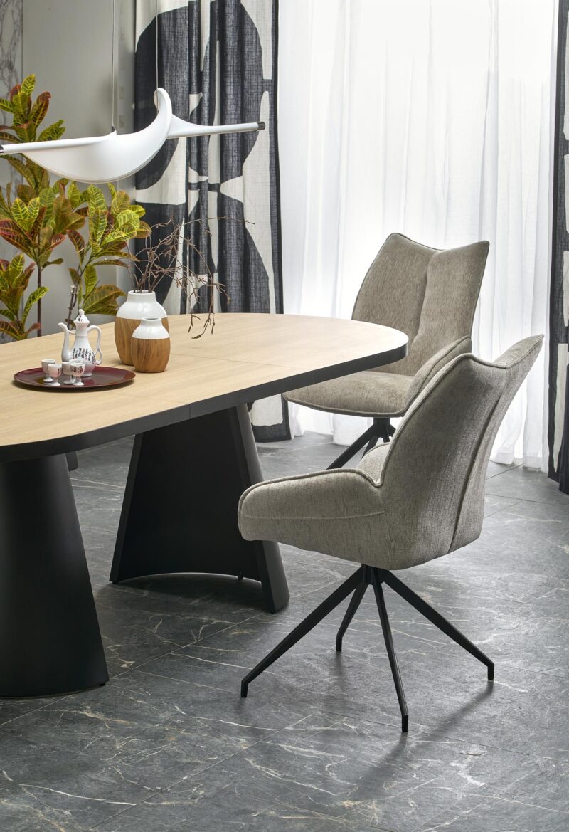 Söögilaud GIACOMO, naturaalne / must