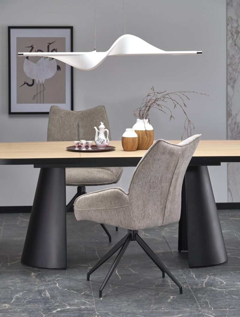 Söögilaud GIACOMO, naturaalne / must