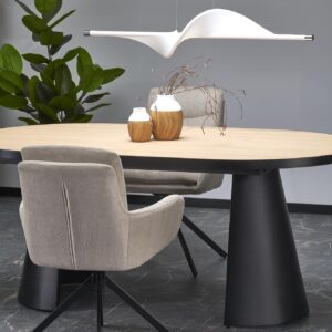 Söögilaud GIACOMO, naturaalne / must