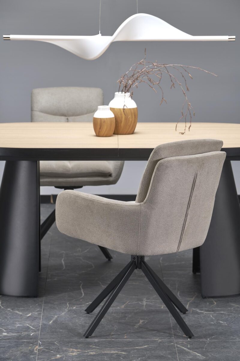 Söögilaud GIACOMO, naturaalne / must