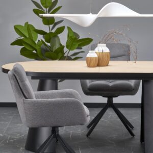 Söögilaud GIACOMO, naturaalne / must