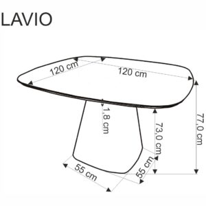 Söögilaud FLAVIO, valge