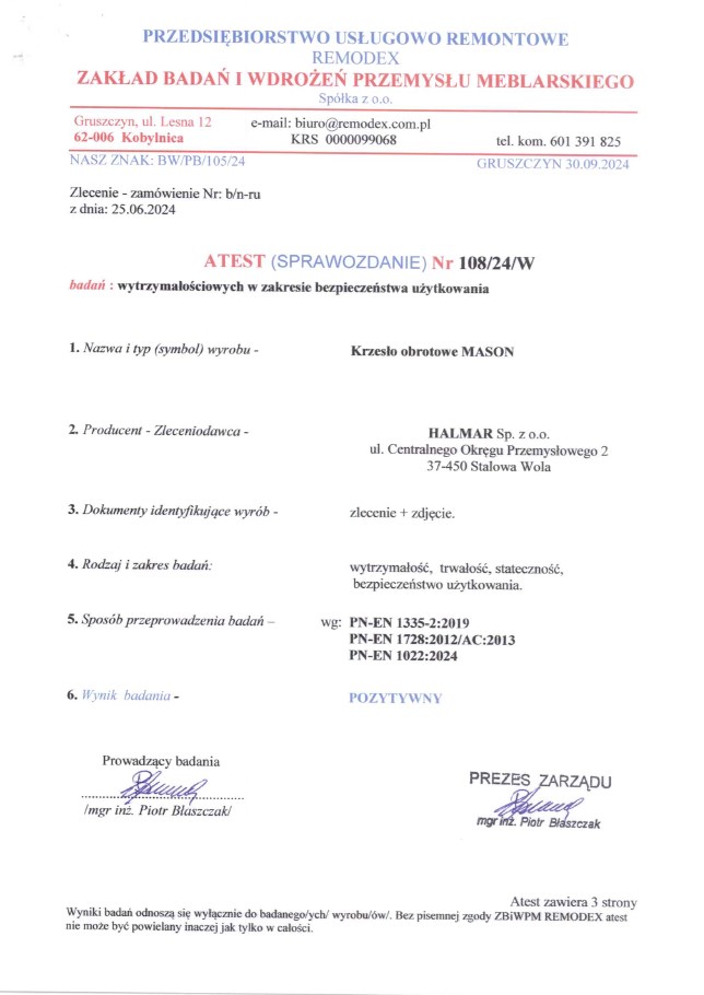 Kontoritool MASVIN, must