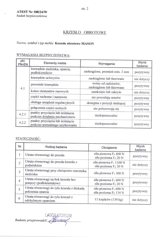 Kontoritool MASVIN, must