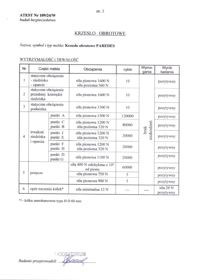 Kontoritool PARLON, must