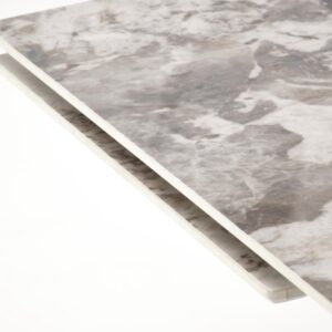 Pikendatav Söögilaud FERNANDO, valge marmor / must