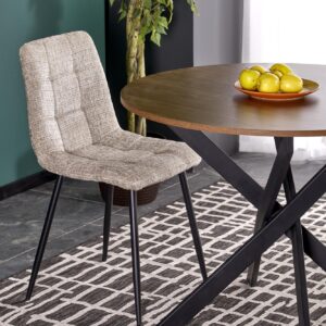 Söögilaud EDGAR, pähkel / must