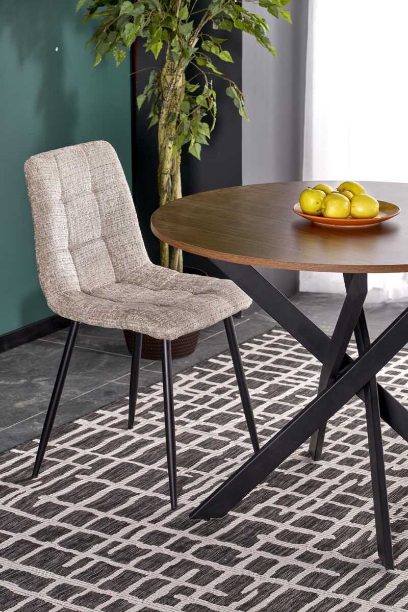 Söögilaud EDGAR, pähkel / must