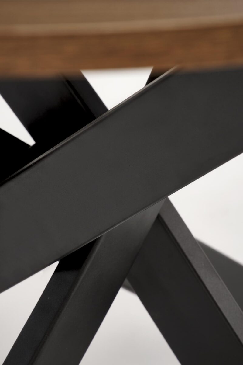 Söögilaud EDGAR, pähkel / must