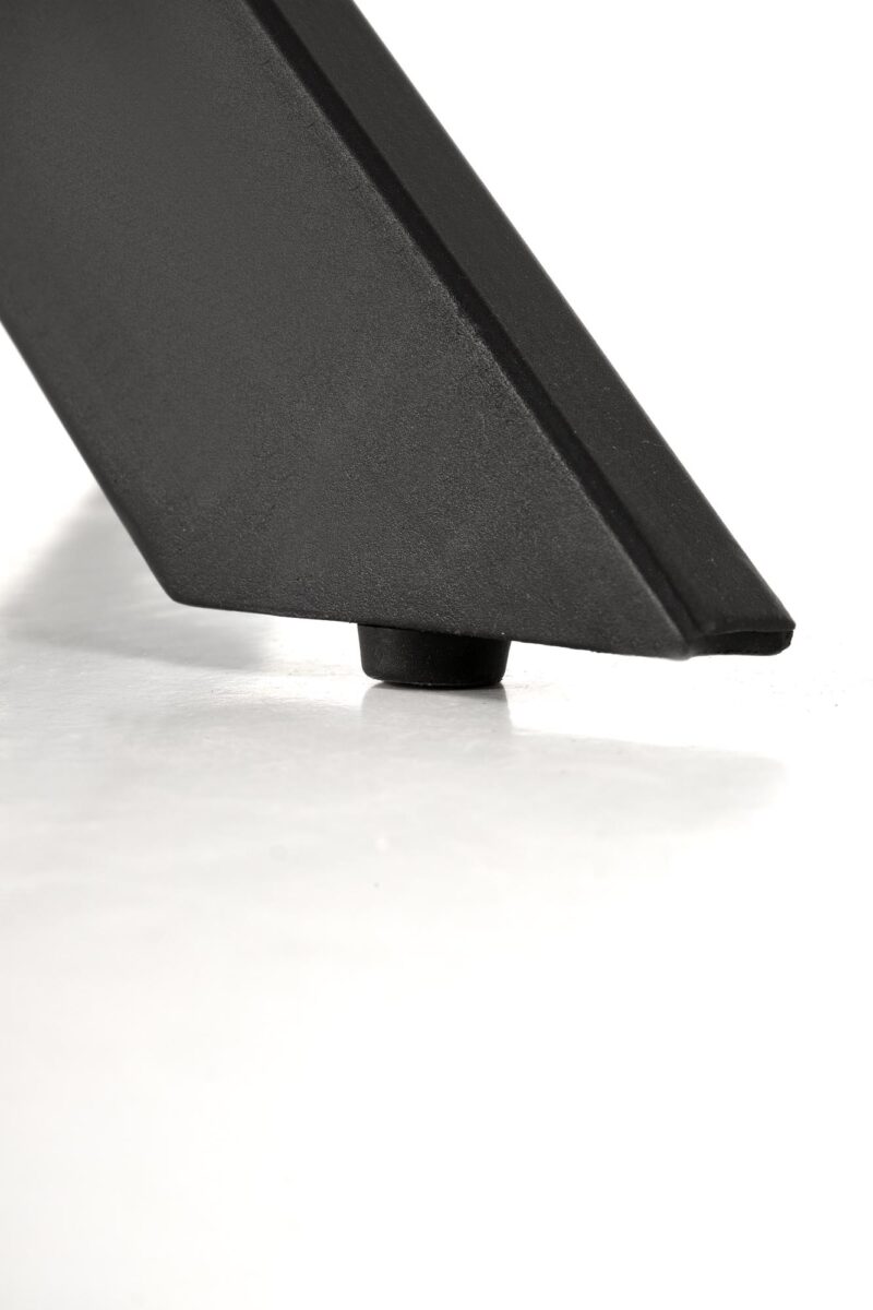 Söögilaud EDGAR 2, valge marmor / must