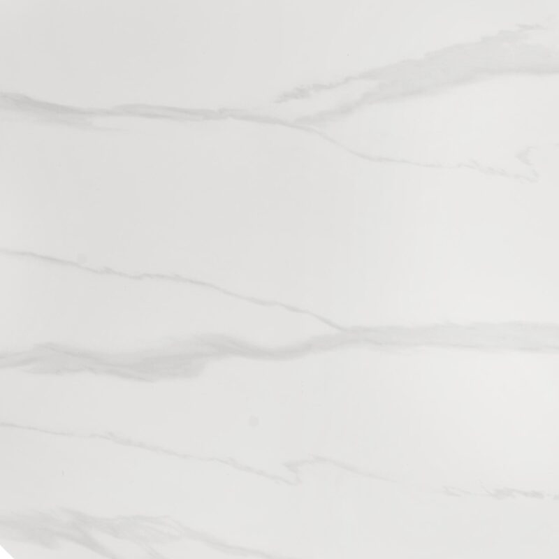 Söögilaud EDGAR 2, valge marmor / must