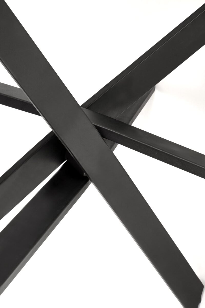 Söögilaud EDGAR 2, valge marmor / must