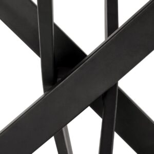 Söögilaud EDGAR 2, valge marmor / must