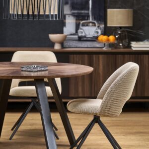 Söögilaud DANILO, pähkel / must