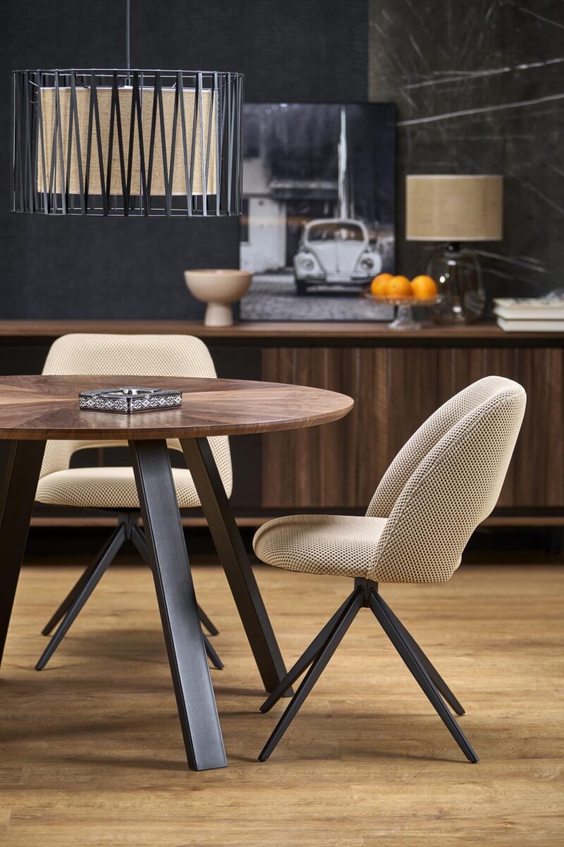 Söögilaud DANILO, pähkel / must