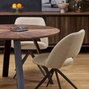 Söögilaud DANILO, pähkel / must