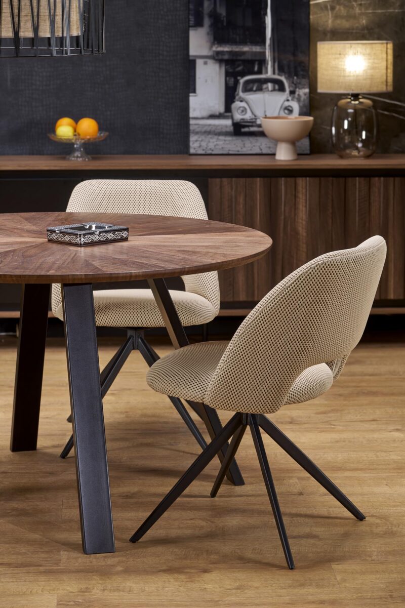 Söögilaud DANILO, pähkel / must