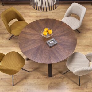 Söögilaud DANILO, pähkel / must