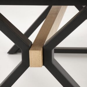 Pikendatav söögilaud HENRY, looduslik / must