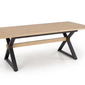 Pikendatav söögilaud HENRY, looduslik / must