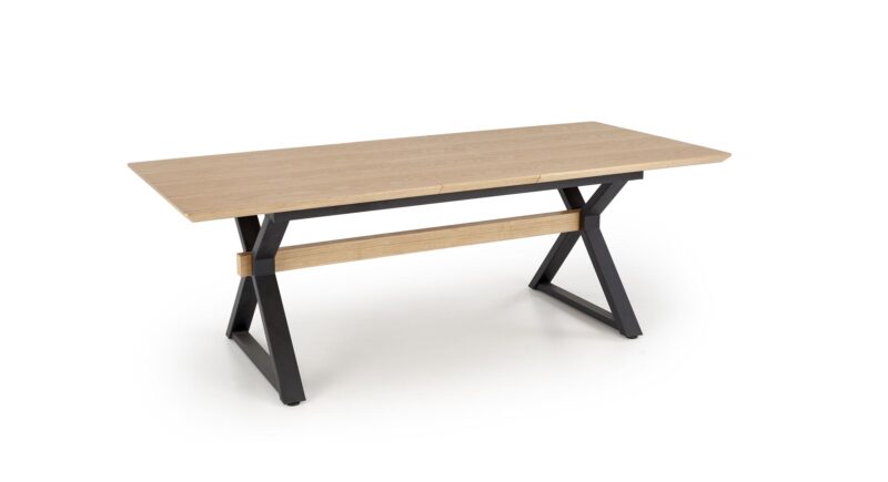 Pikendatav söögilaud HENRY, looduslik / must