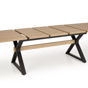 Pikendatav söögilaud HENRY, looduslik / must