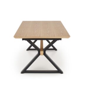 Pikendatav söögilaud HENRY, looduslik / must