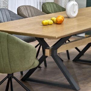 Pikendatav söögilaud HENRY, looduslik / must