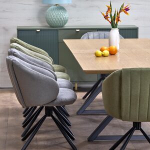 Pikendatav söögilaud HENRY, looduslik / must