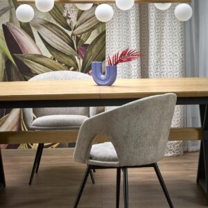 Pikendatav söögilaud HENRY, looduslik / must