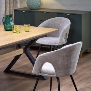 Pikendatav söögilaud HENRY, looduslik / must