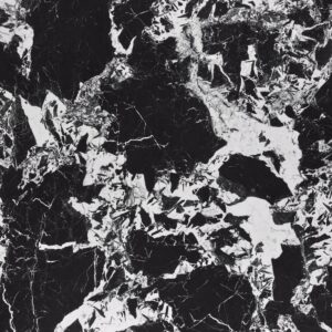 Söögilaud MANVIL, ümmargune, must marmor / must