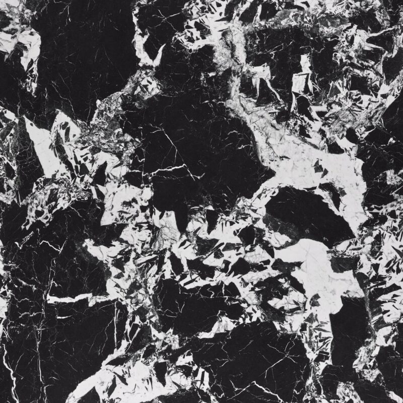 Söögilaud MANVIL, ümmargune, must marmor / must