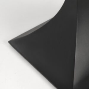 Söögilaud MANVIL, ümmargune, must marmor / must