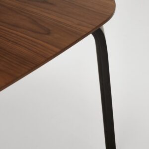 Söögilaud PEDRAN, pähklipuu / must