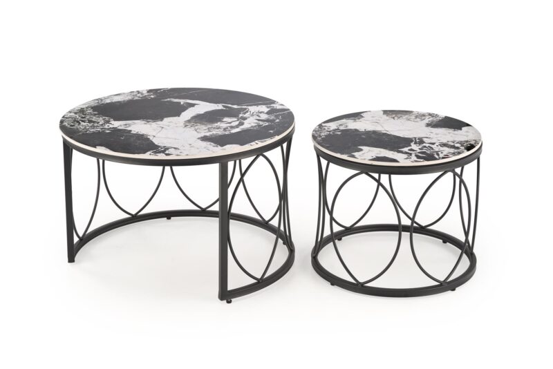 Kohvilaud ALEXERA, must marmor / must