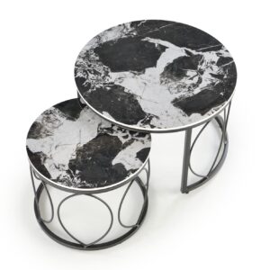 Kohvilaud ALEXERA, must marmor / must