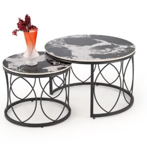 Kohvilaud ALEXERA, must marmor / must