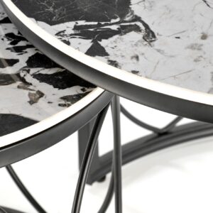 Kohvilaud ALEXERA, must marmor / must