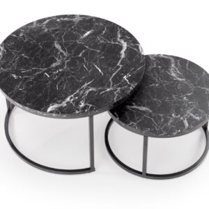 Kohvilaud JAVO, must marmor / must