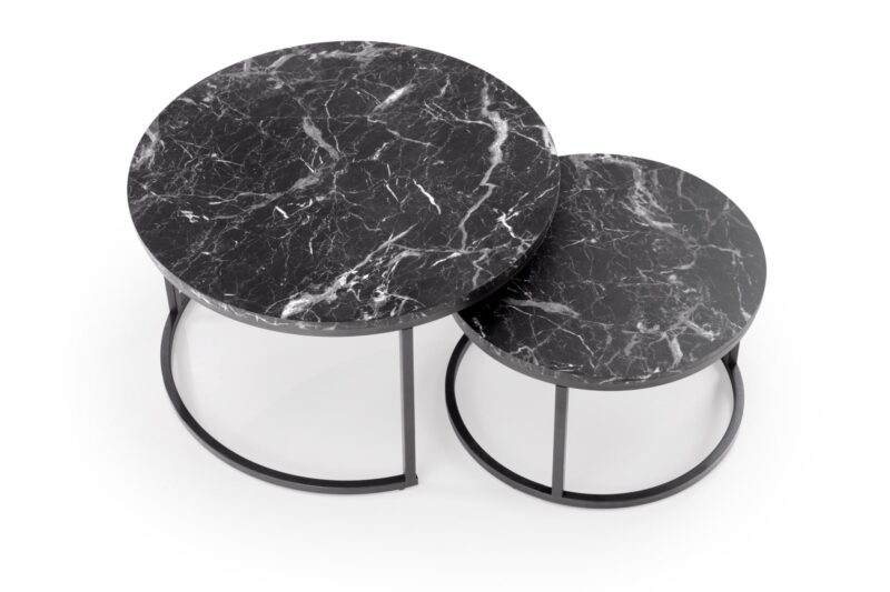 Kohvilaud JAVO, must marmor / must