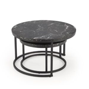 Kohvilaud JAVO, must marmor / must