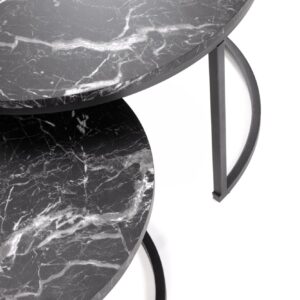 Kohvilaud JAVO, must marmor / must